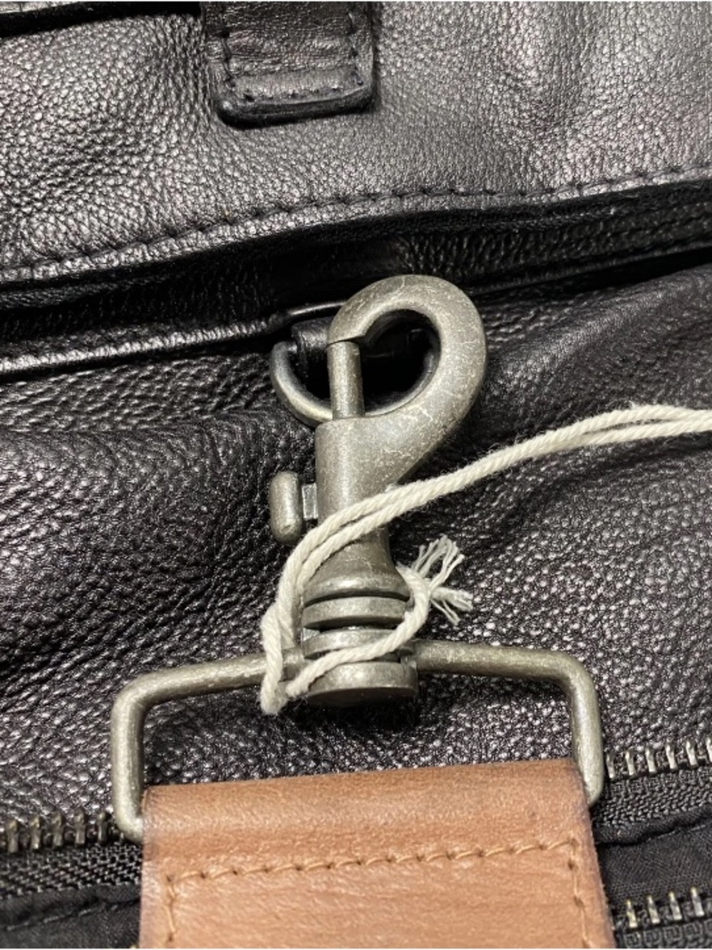 NWT FREE PEOPLE Brigade Leather Backpack in Black - Picture 8 of 10